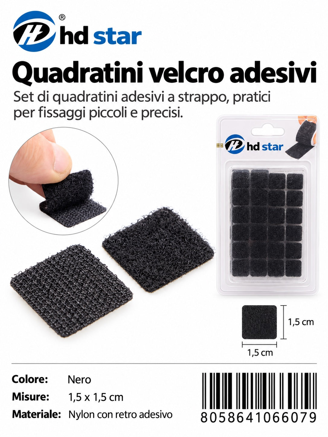 06607 Velcro 1.5Cm 24Pcs