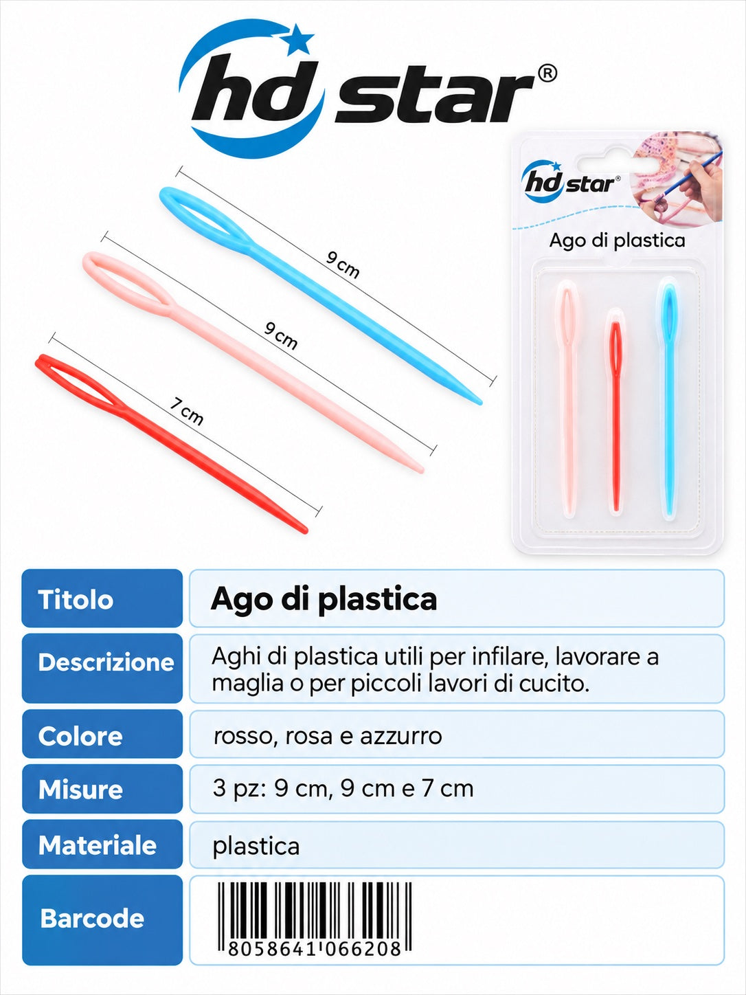 06620 Ago Di Plastica 1/12 Ct480