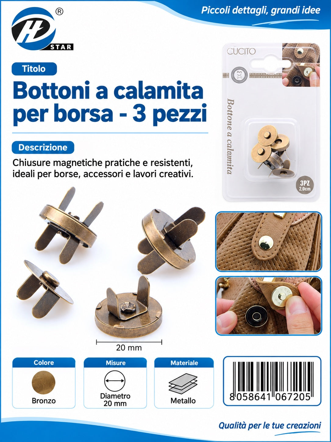 06720 Bottone A Calamita 1/12 Ct480