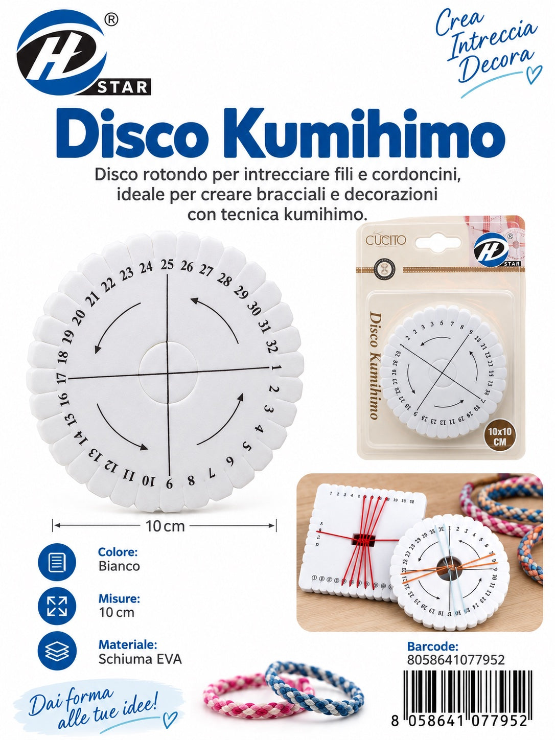 07795 Disco Kumihimo 1/12 Ct240