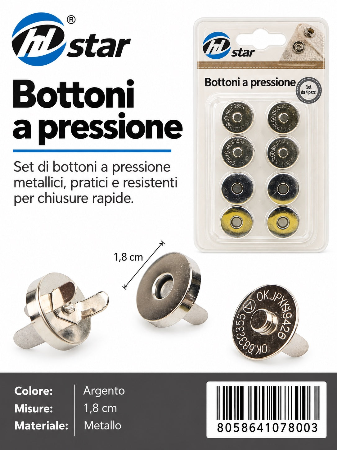 07800 Bottoni A Pressione 1/12 Ct480