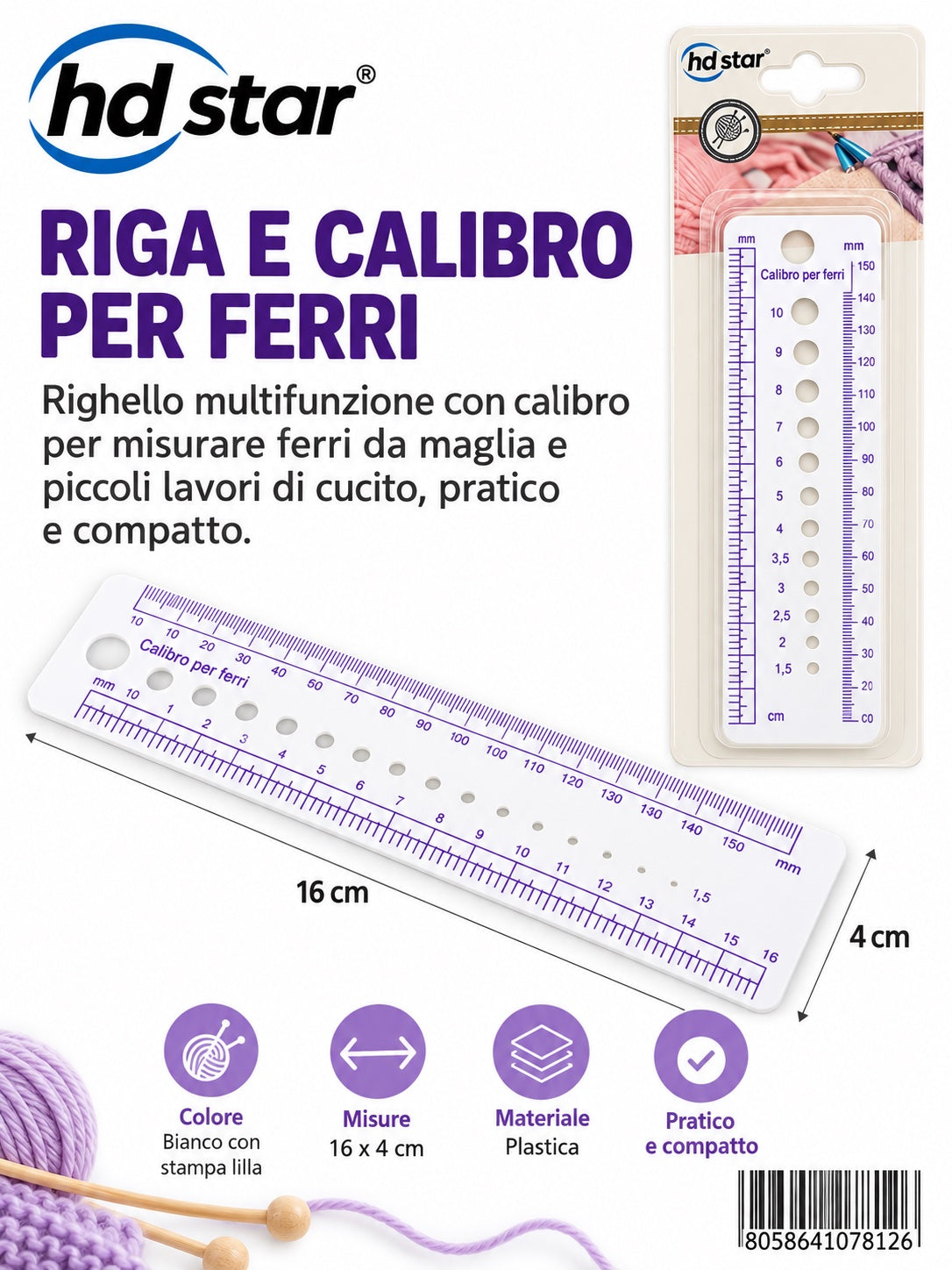 07812 Riga E Calibro Per Ferri 1/12 Ct480