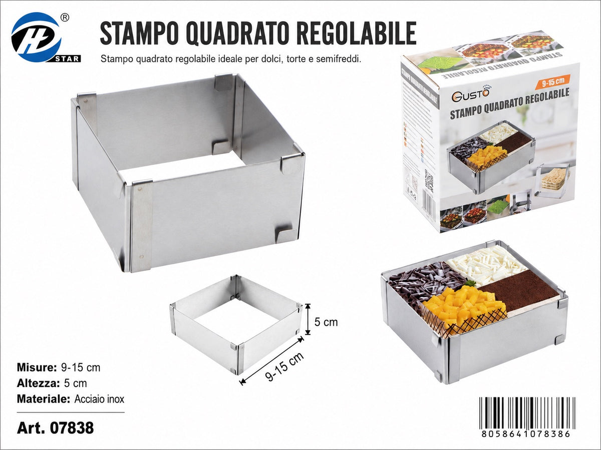 07838 Stampi Quadrati Per Dolci
