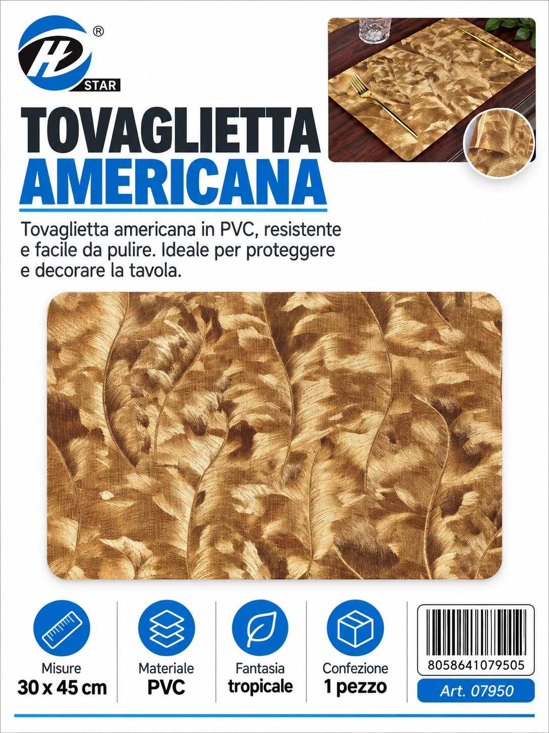 07950 Tovaglietta Americana 30*45Cm 1/12 Ct144