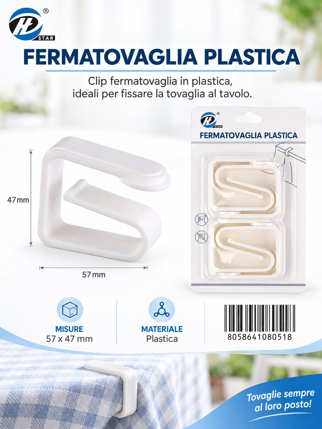 Fermatovaglia Plastica 1/12 Ct144