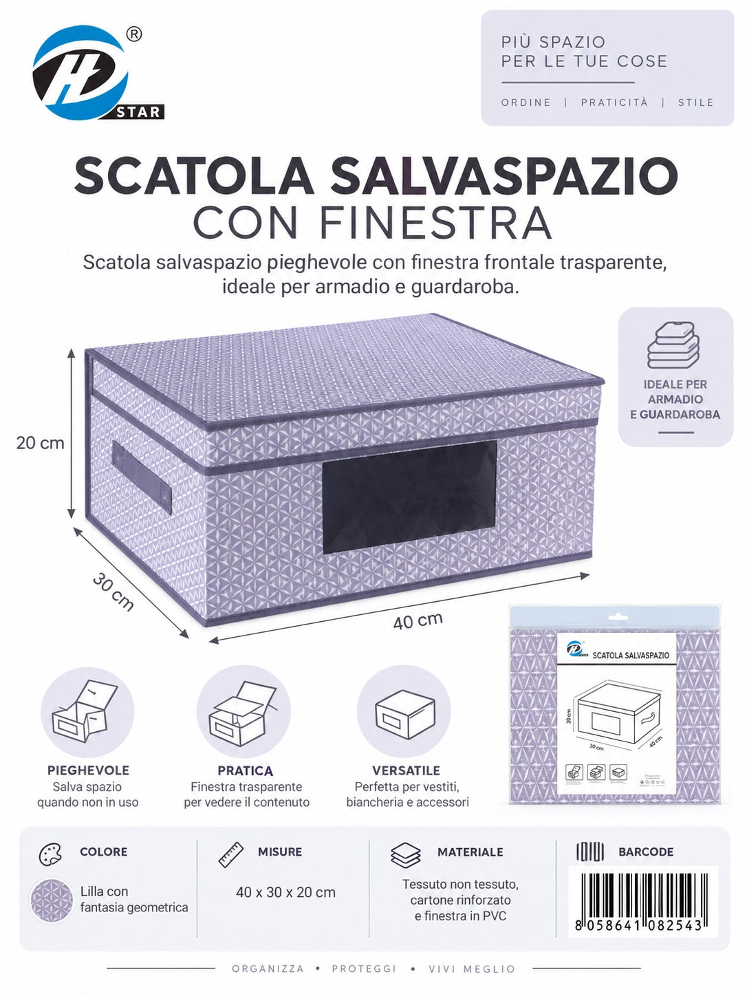 08254 A. Scatola Salvaspazio 40*30*20Cm Ct24