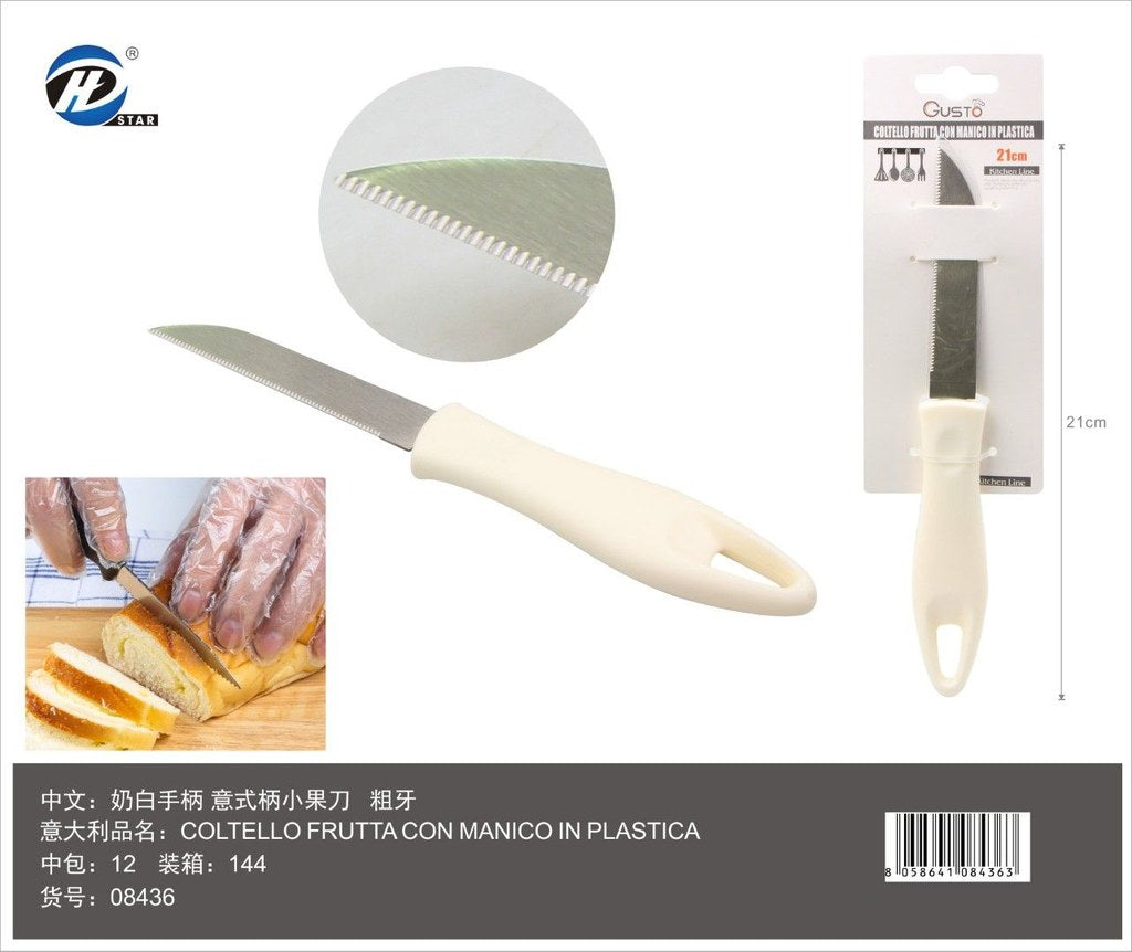 08436 Coltello Frutta Con Manico In Plastica