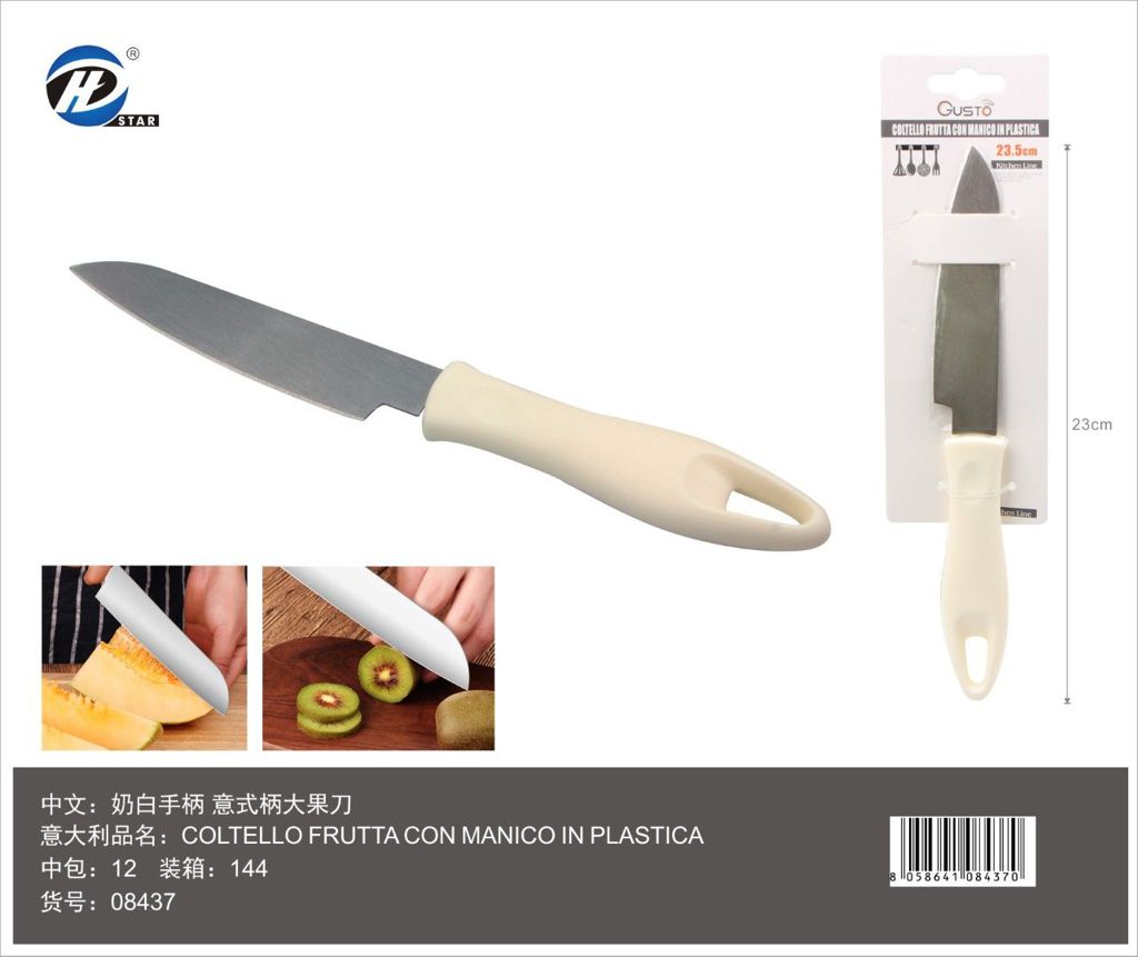 08437 Coltello Frutta Con Manico In Plastica