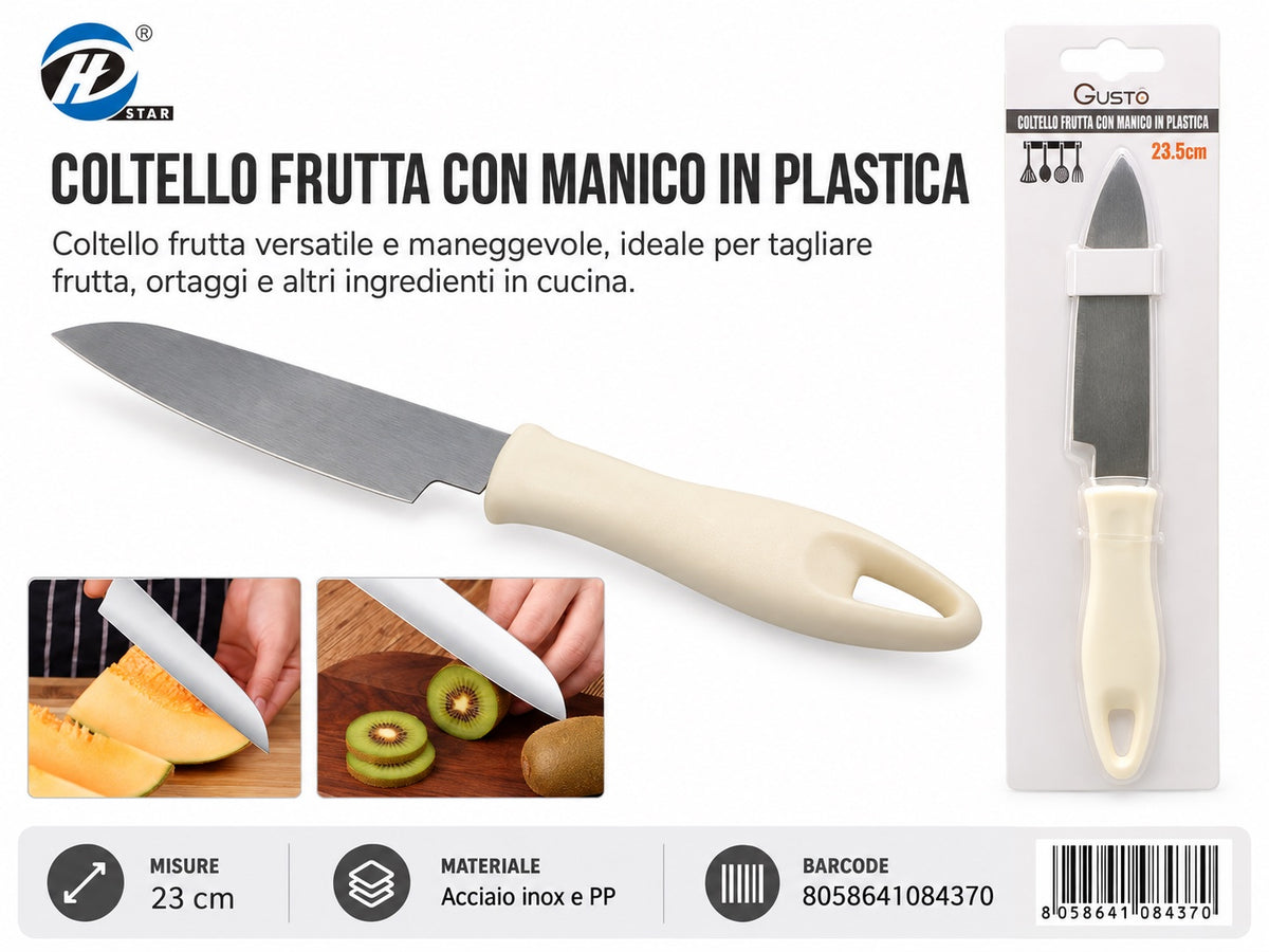 08437 Coltello Frutta Con Manico In Plastica