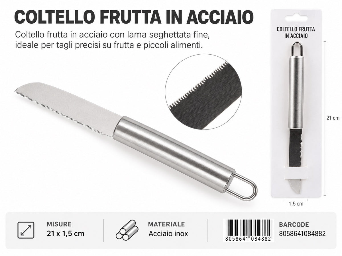 08488 Coltello Frutta In Acciaio