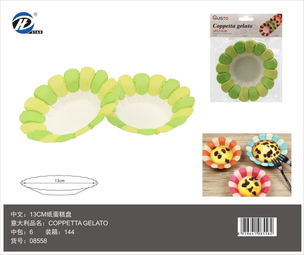 08558 Coppetta Gelato 13Cm 6Pz