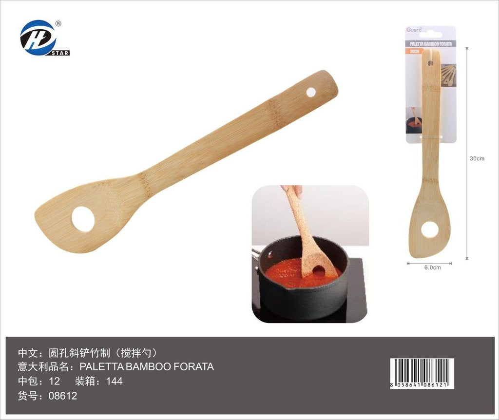 08612 Paletta Bamboo Forata 30Cm