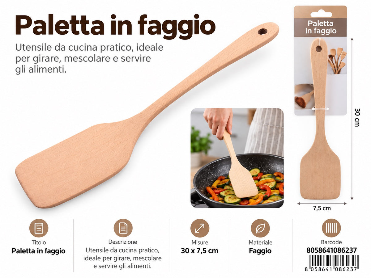 08623 Paletta Faggio 30.5*7.5Cm50G