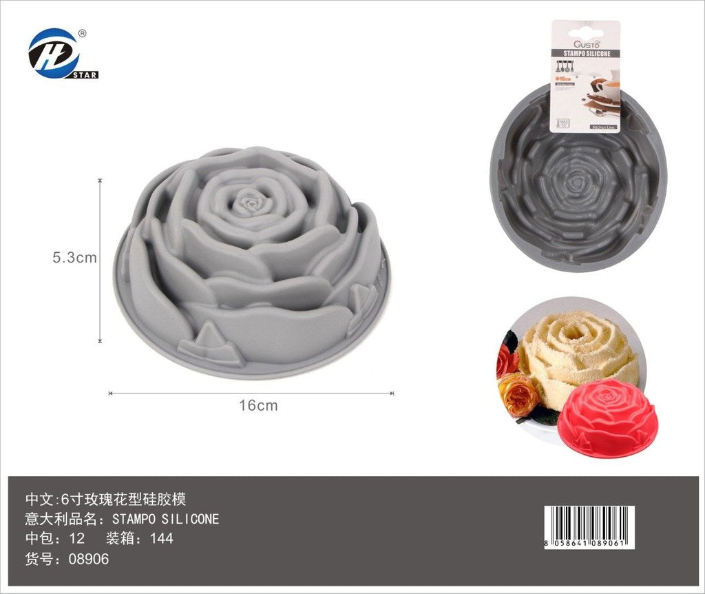 08906 Stampo In Silicone Forma Rosa