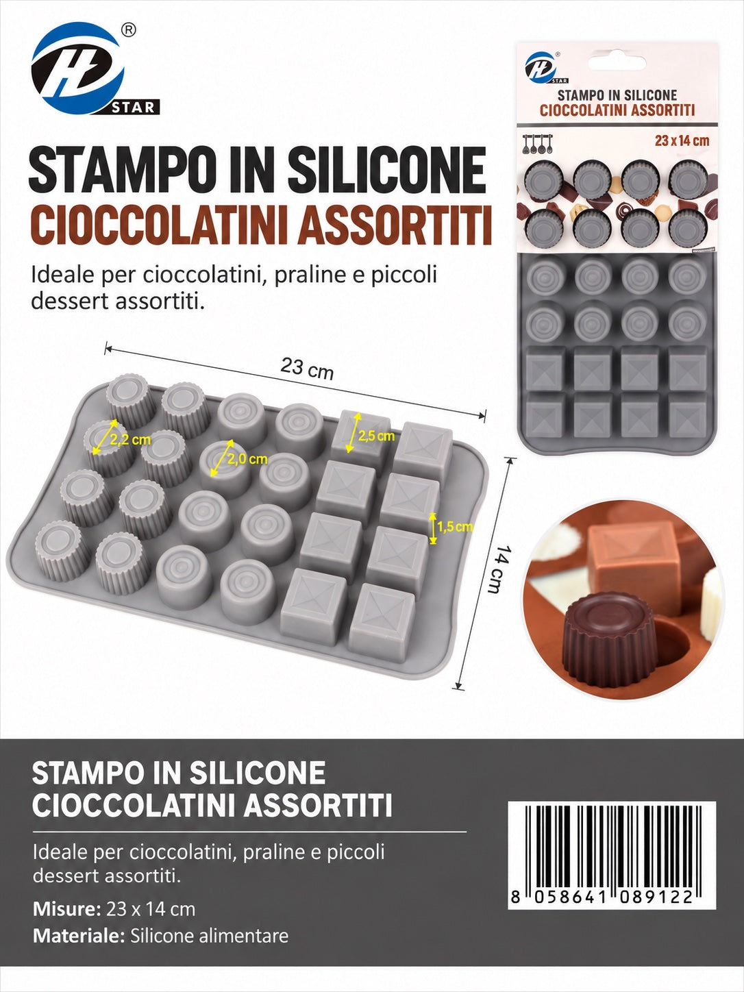 08912 Stampo In Silicone Da 24 Forme