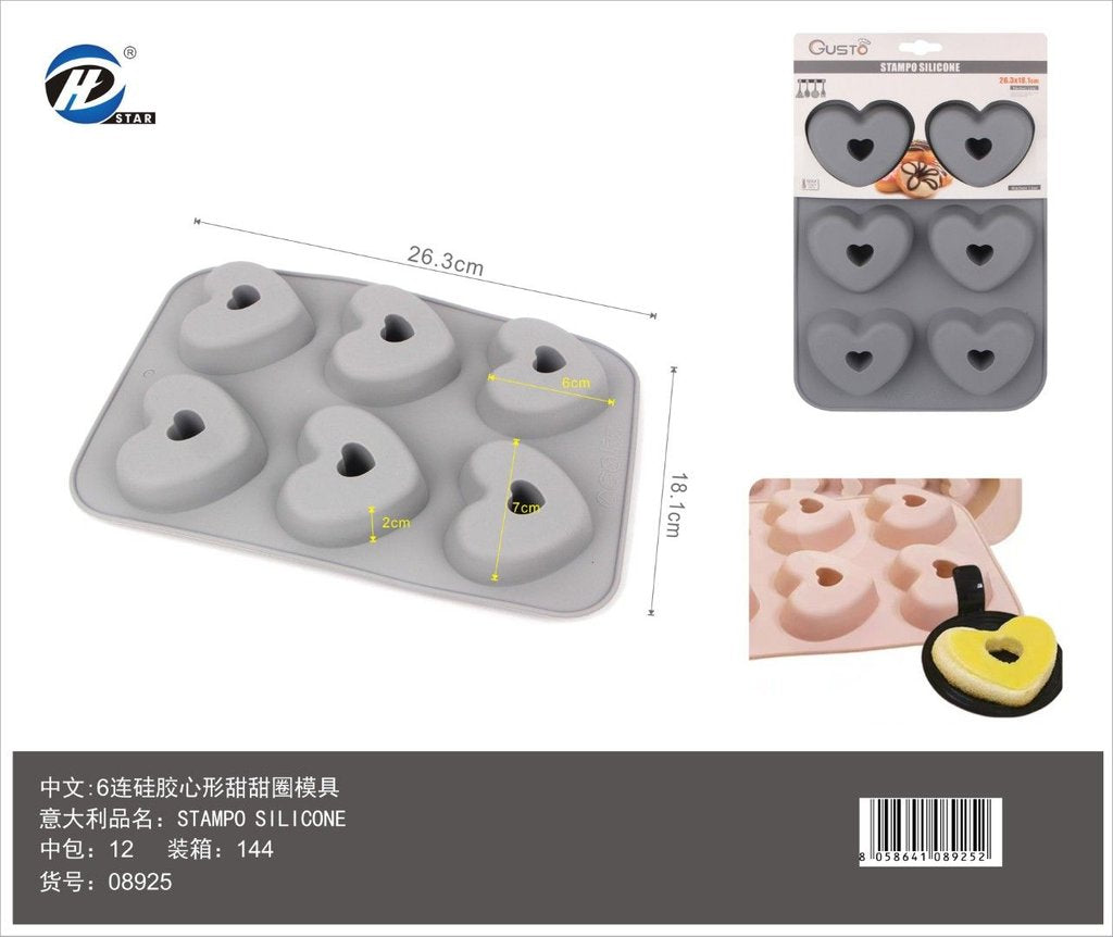 08925 Stampo In Silicone Da 6 26.3*18.1*2Cm