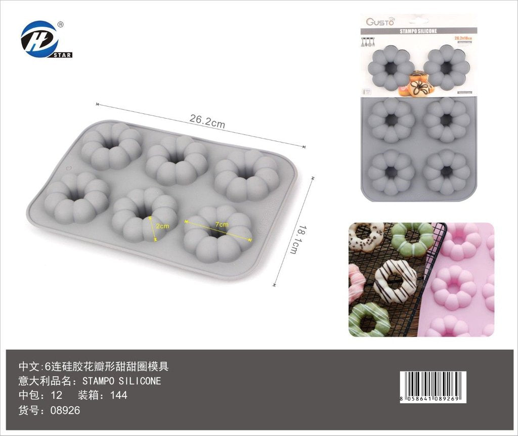08926 Stampo In Silicone Da 6 26.2*18*2Cm