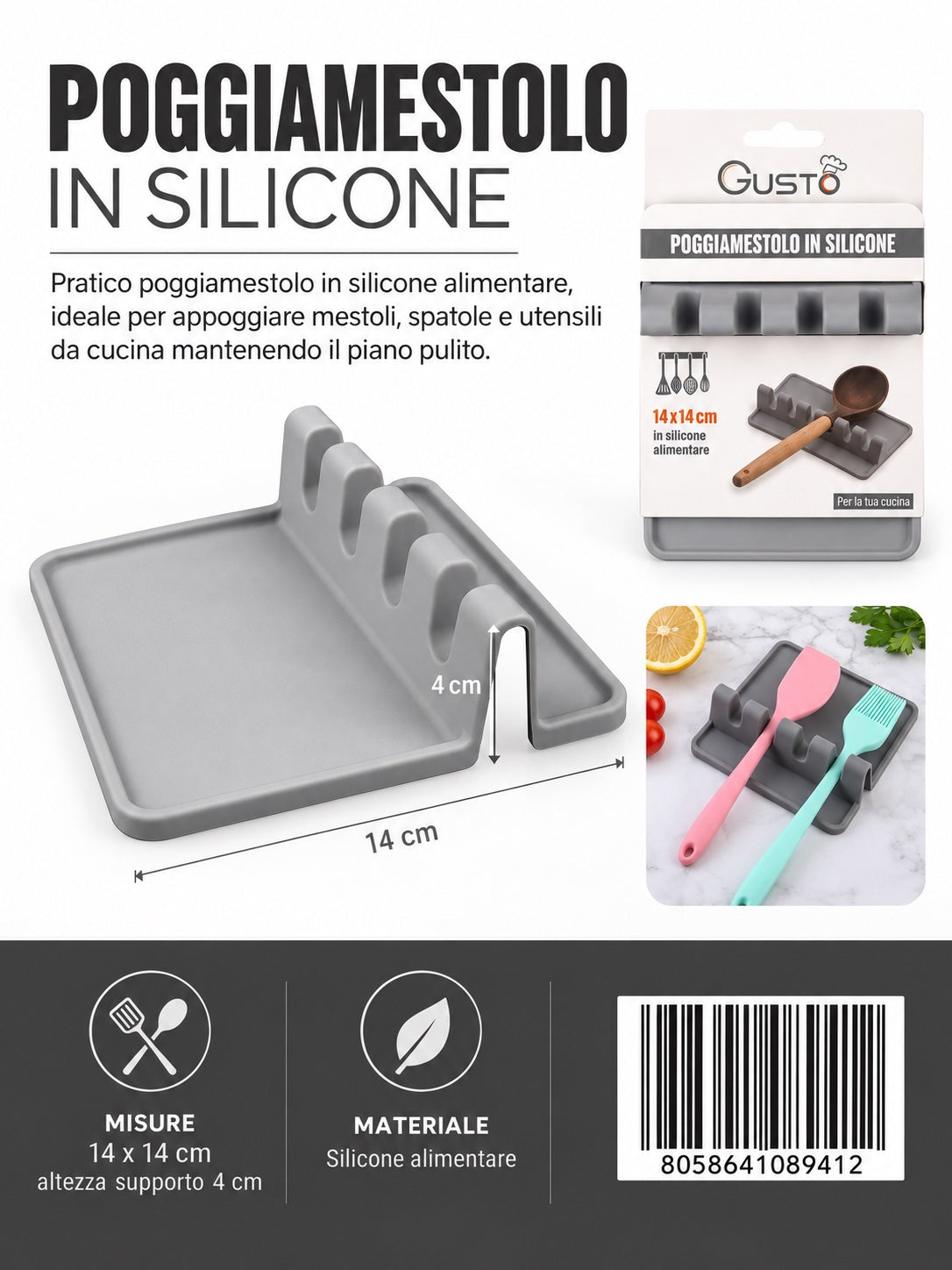 08941 Poggiamestolo In Silicone