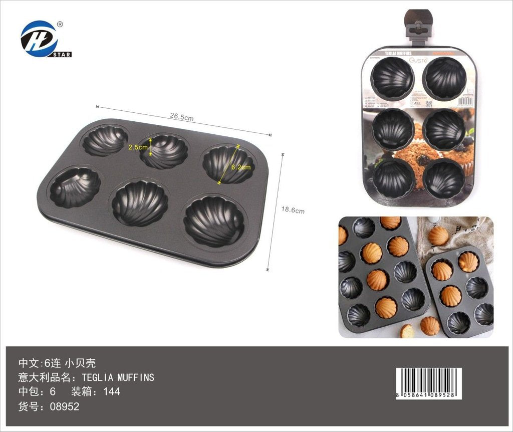 08952 Teglia Muffins Da 6