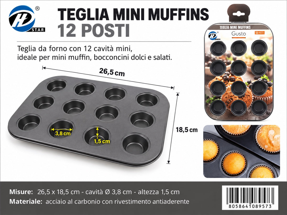 08957 Teglia Muffins Da 12