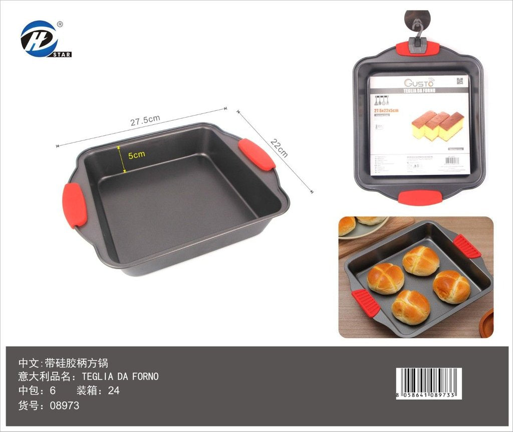 08973 Teglia Da Forno Con Maniglie 27,5X22X5Cm