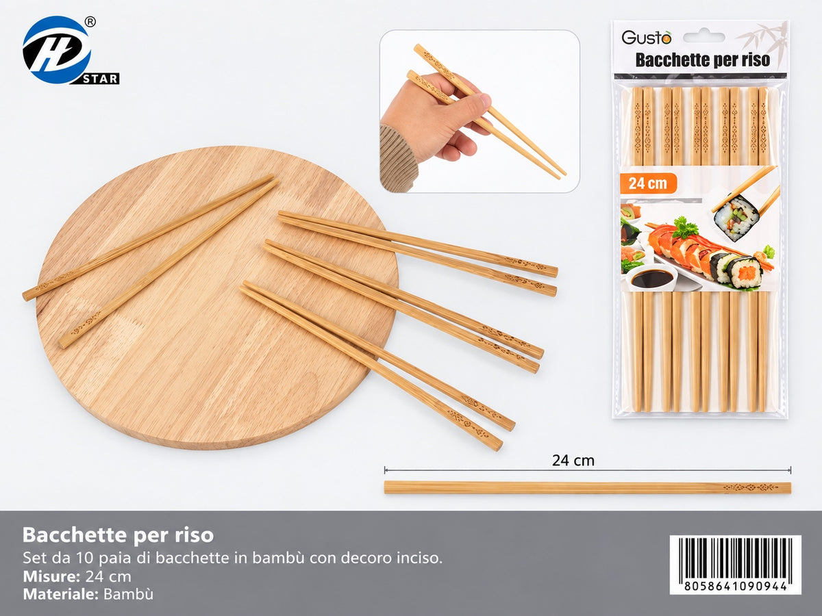 09094 Bacchette Per Riso 20Pz 24Cm
