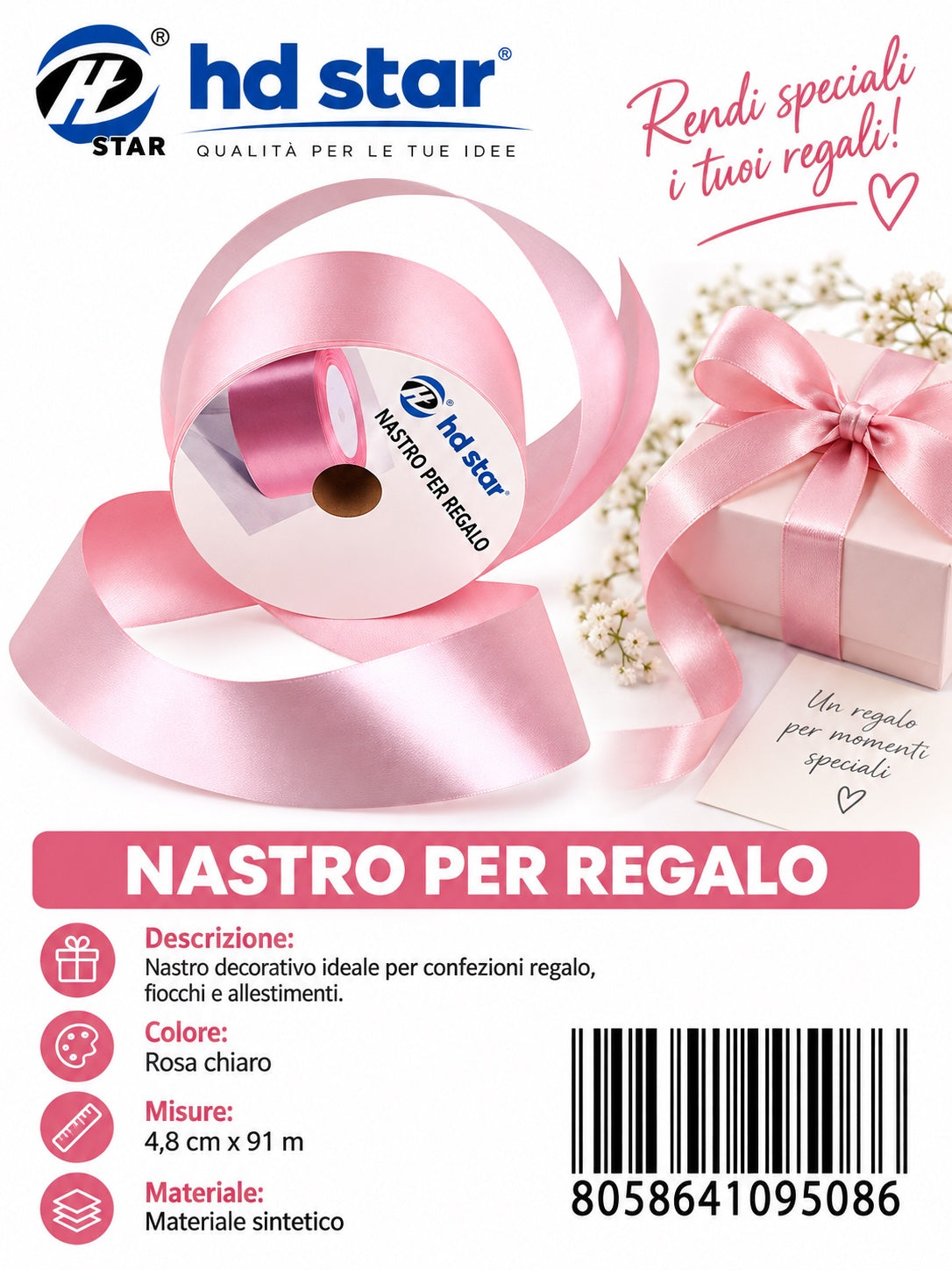 09508 Nastro Pre Regalo 4.8X91Mt 1/5 Ct50
