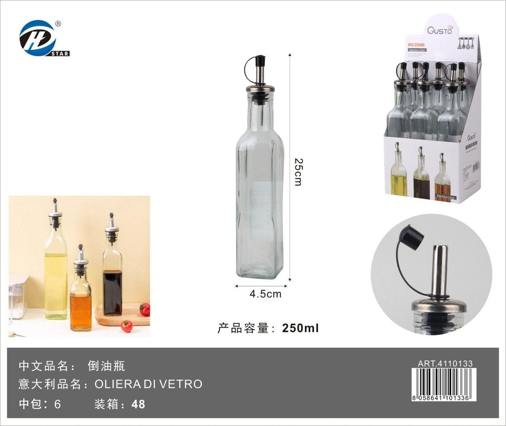 4110133 Oliera Di Vetro 250Ml 1/12 Ct48 250Ml
