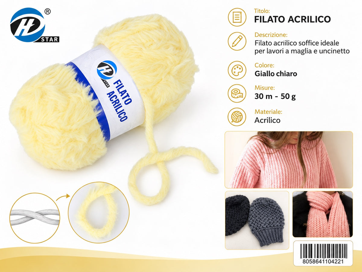 4110422 Filato Acrilico 50G Col.#03 1/10 Ct240