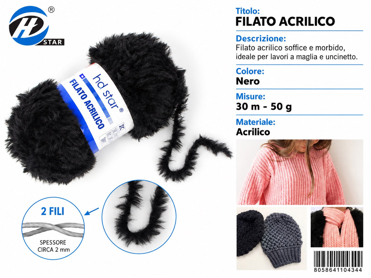 4110434 Filato Acrilico 50G Col.#15 1/10 Ct240