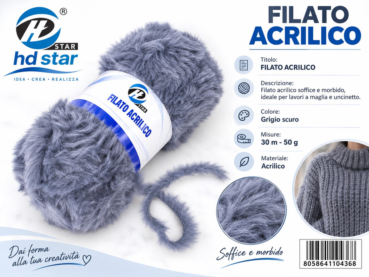 4110436 Filato Acrilico 50G Col.#17 1/10 Ct240
