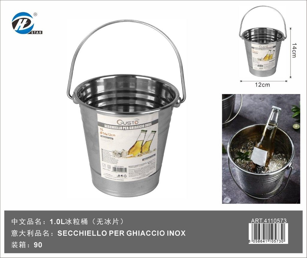 Secchiello per Ghiaccio Inox 1lt