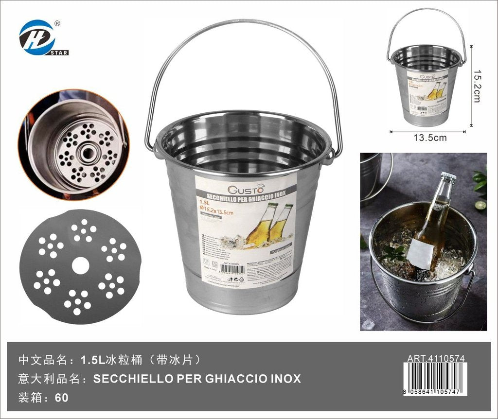 Secchiello per Ghiaccio Inox 1,5lt