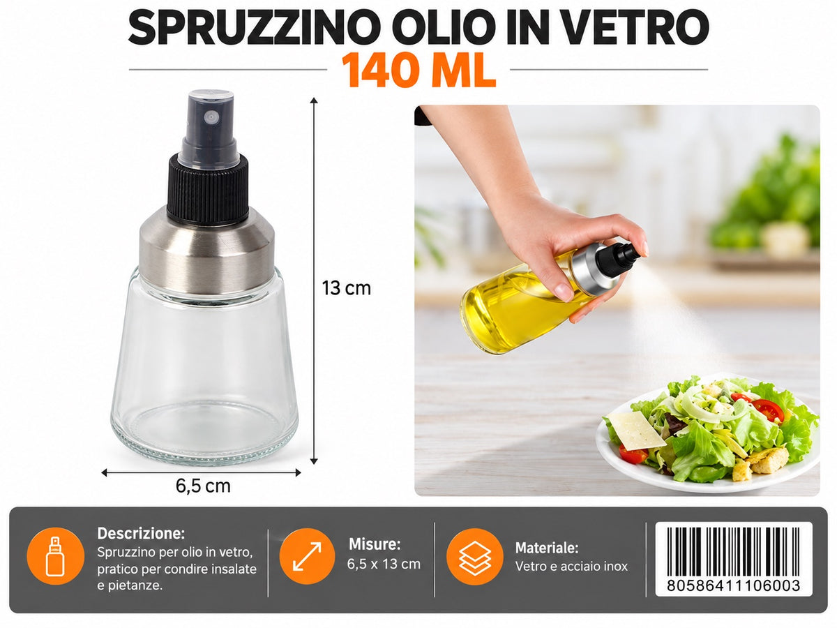 4110600 Spruzzino Olio In Vetro 140Ml 1/12 Ct144
