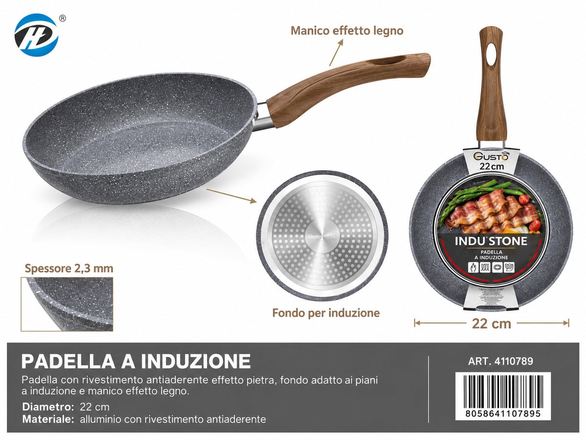 4110789 Linea Industone Padella a Induzione 22cm
