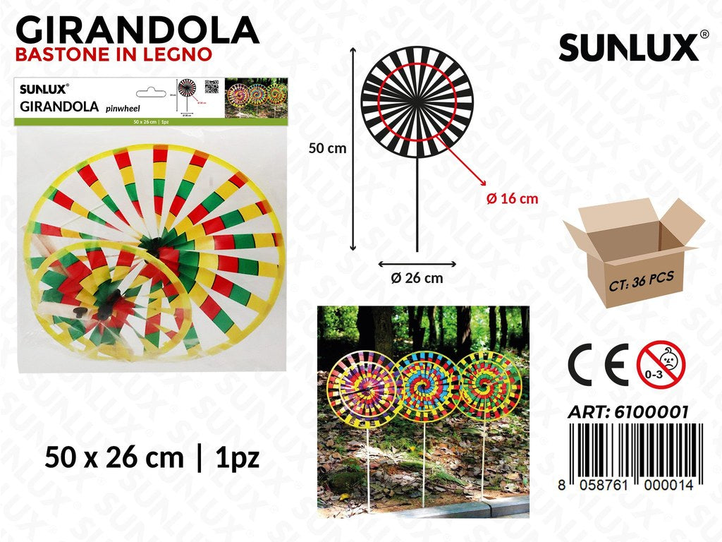 Sunlux Girandola c/Bastone Ass. 50*26CM D.16CM