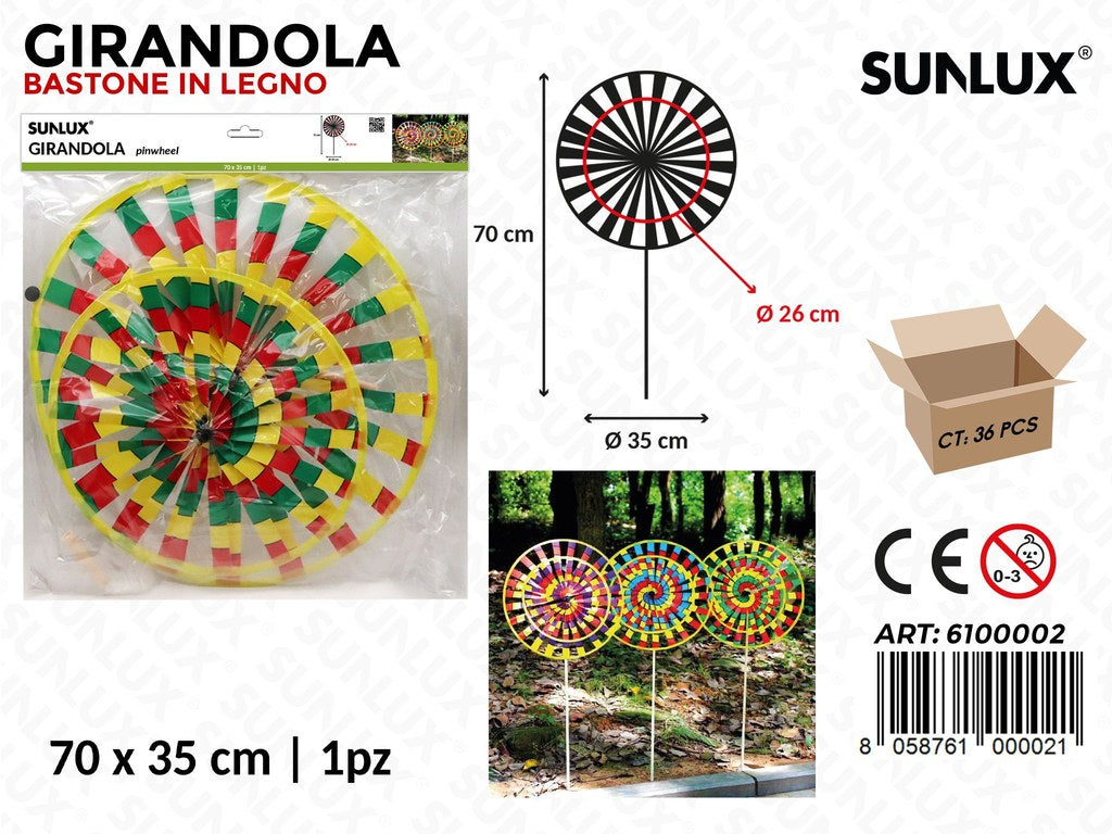 Sunlux Girandola c/Bastone Ass. 70*35CM D.26CM