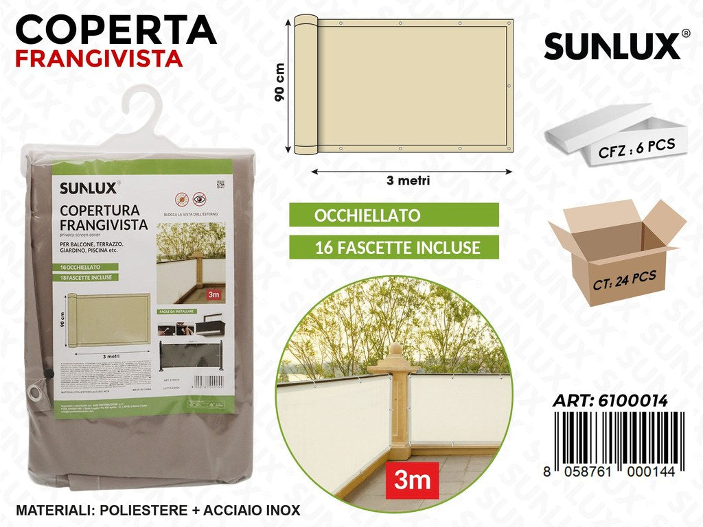 Sunlux Coperta Frangivista c/Fascette 90CM*3MT