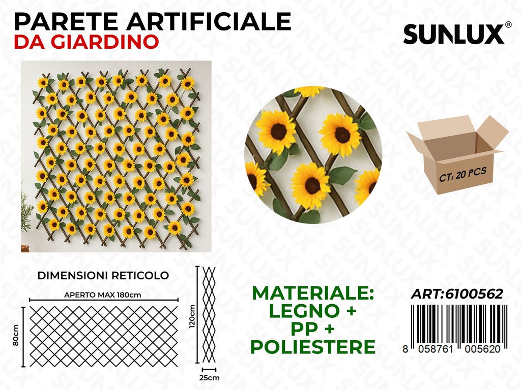 Sunlux Parete Art. Giardino in Legno 25*120CM-80*180CM