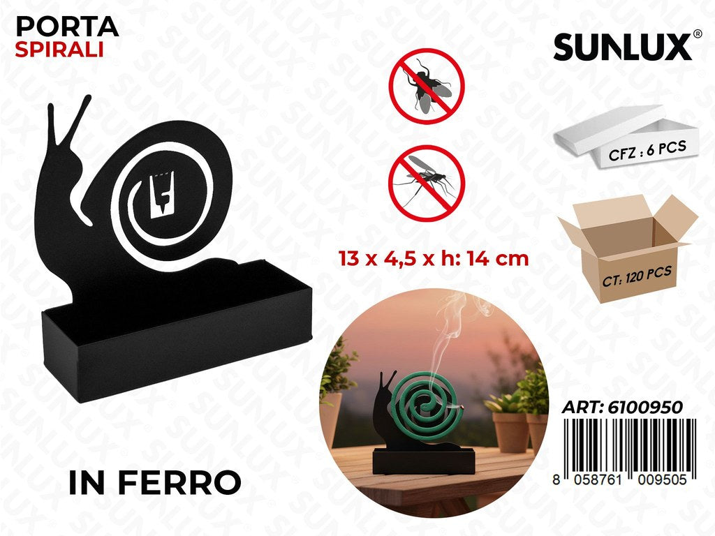 Sunlux Porta Spirali in Ferro 13*4.5*14CM