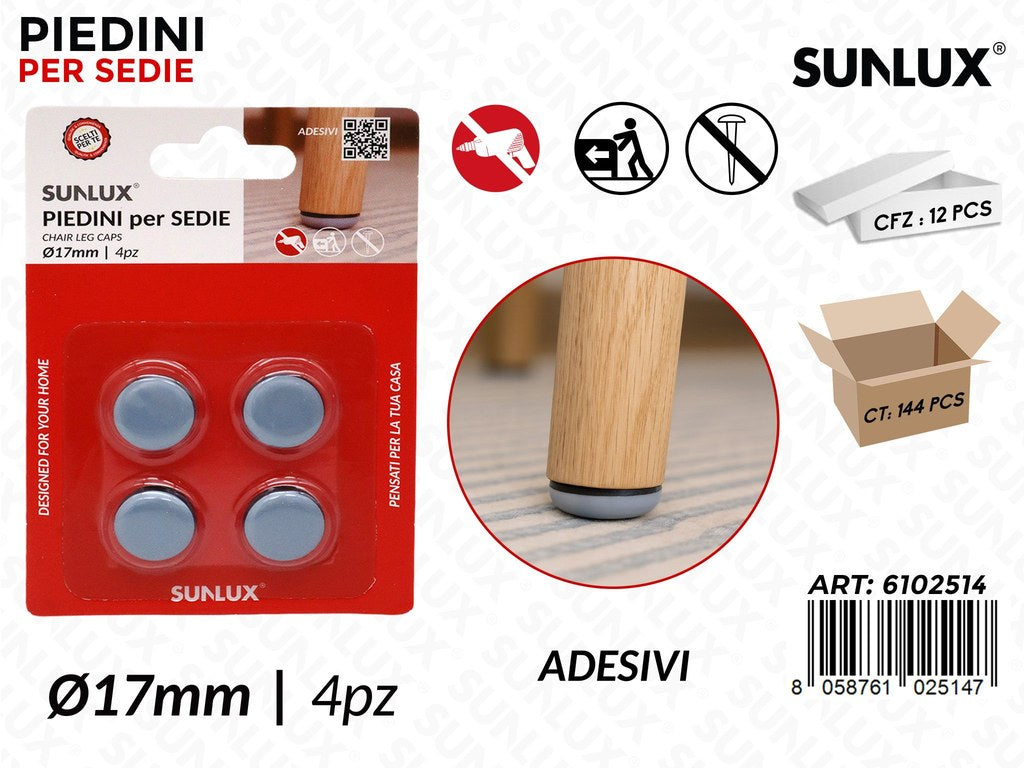 Sunlux Piedini Sedie Adv 4PCS D.17MM