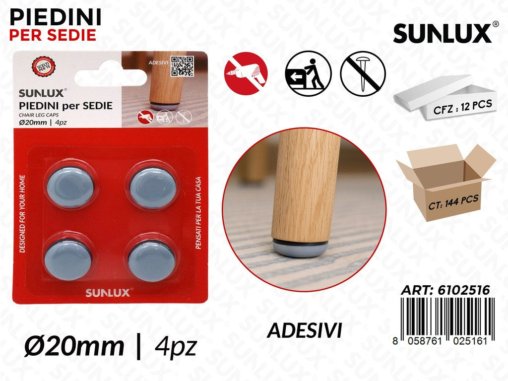 Sunlux Piedini Sedie Adv 4PCS D.20MM