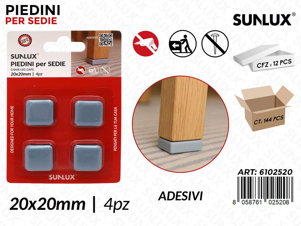 Sunlux Piedini Sedie Adv 4PCS 20*20MM