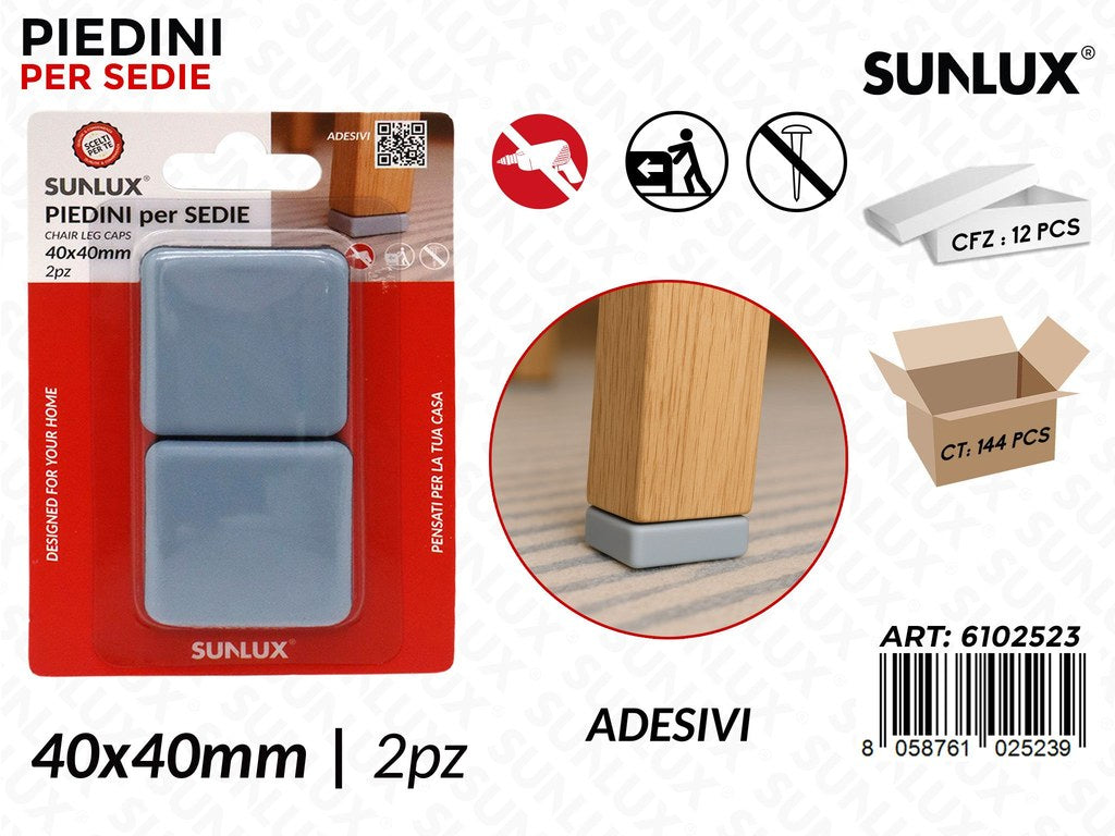 Sunlux Piedini Sedie Adv 2PCS 40*40MM