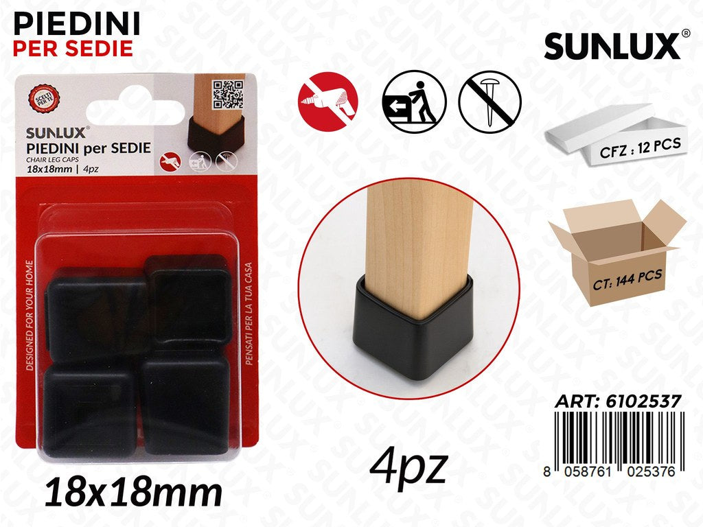 Sunlux Piedini Sedie 4PCS 18*18MM
