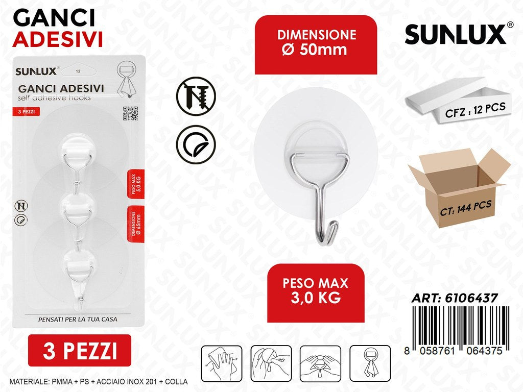 Sunlux Ganci Adv Acc. 201 3PCS MAX3KG D.50MM