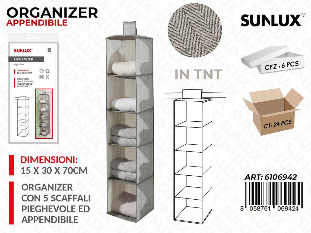 Sunlux Organizer Appendibile Tnt 5SCAFF. 15*30*70CM