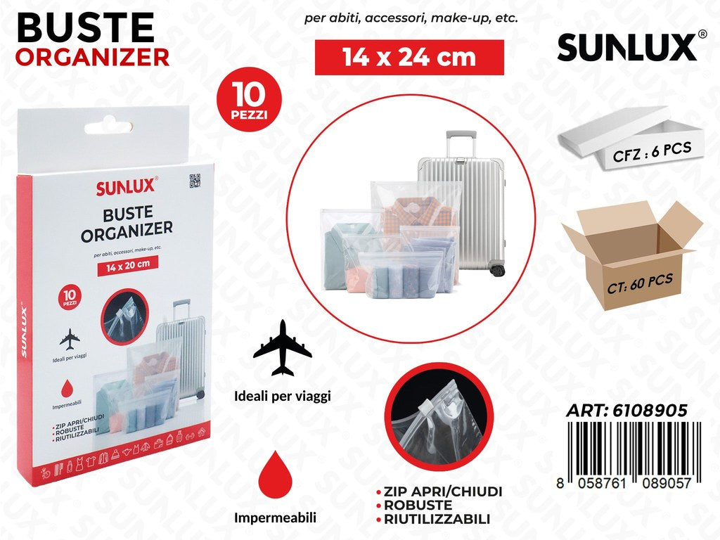 Sunlux Buste Organizer 10PCS 14*24CM