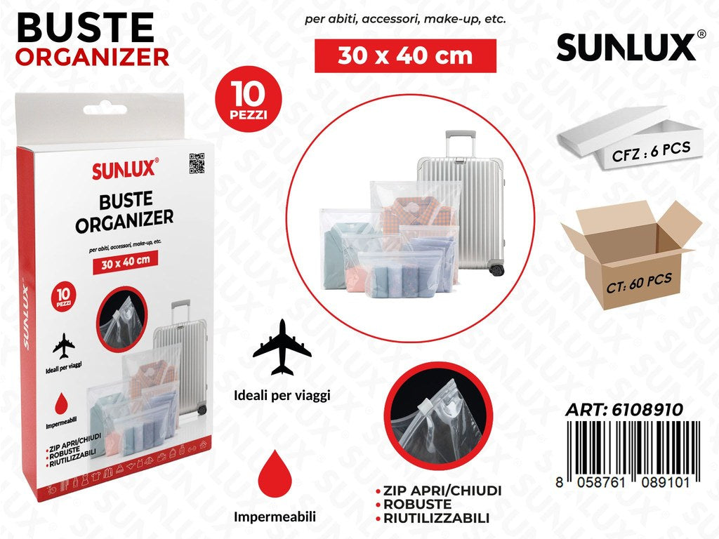 Sunlux Buste Organizer 10PCS 30*40CM