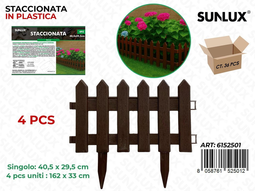 Sunlux Staccionata Plast. Marr. 4PCS 40.5*29.5CM